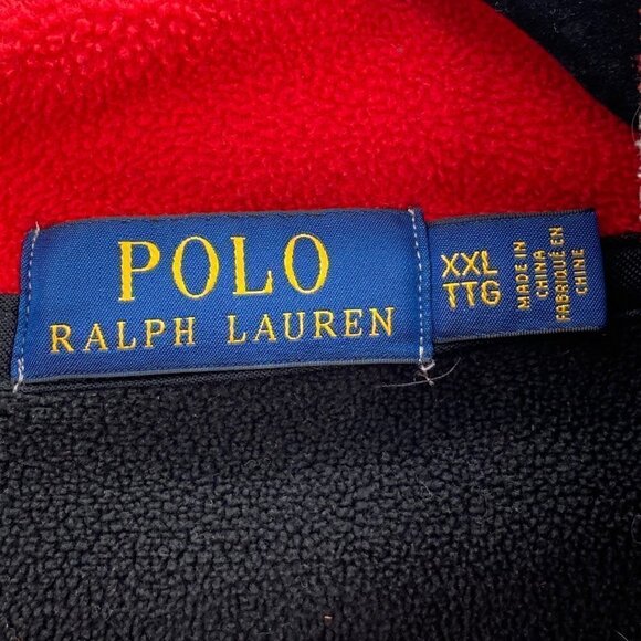 USA American Flag POLO Ralph Lauren Zip Fleece Sweatshirt Men's XXL - Picture 8 of 9